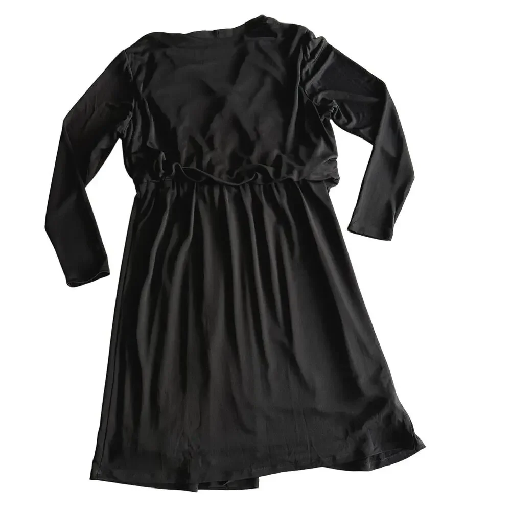 M M Lafleur Casey‎ Faux Wrap Draped 3/4 Sleeve Career Black Dress Plus Size +1